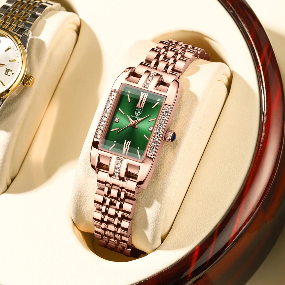 Poedagar 365 Women's Luxury Quartz Watch – Stainless Steel Band, Waterproof