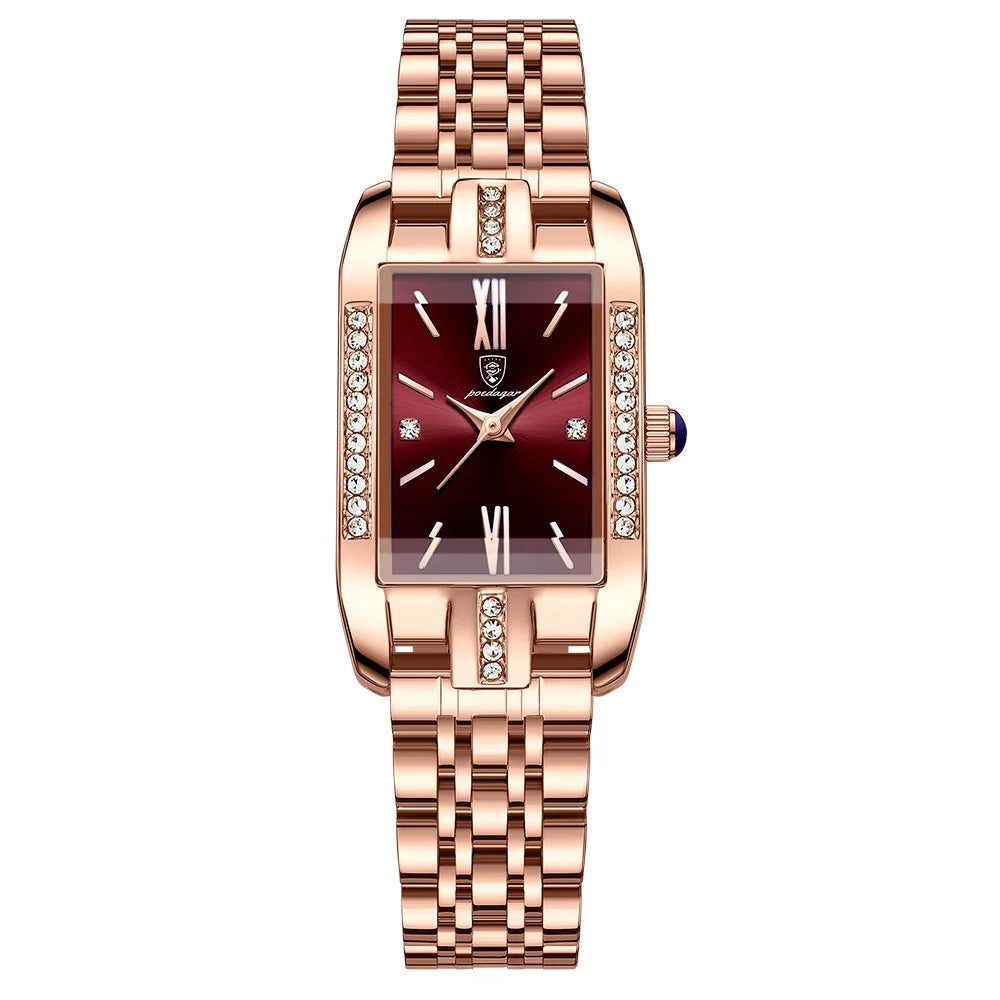 Poedagar 365 Women's Luxury Quartz Watch – Stainless Steel Band, Waterproof