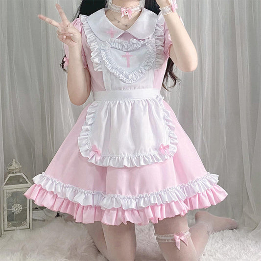 Anime maid nurse costume by MCROONS featuring a detailed nurse-themed outfit with a maid style and playful accessories.