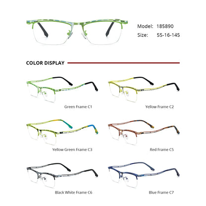 MCROONS Square Titanium Glasses colourways