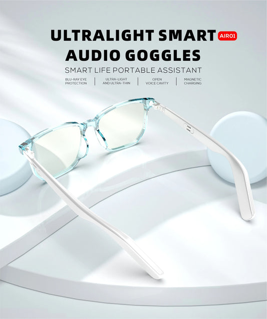 Ultralight audio glasses blue light protection