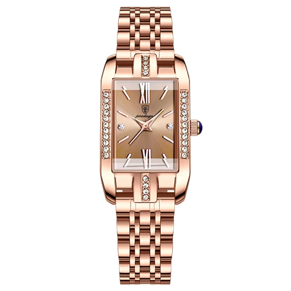 Poedagar 365 Women's Luxury Quartz Watch – Stainless Steel Band, Waterproof
