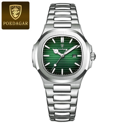 Poedagar 789 Women's Luxury Quartz Watch – Stainless Steel Band, Waterproof, Luminous, Date