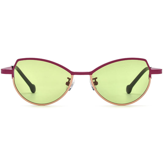 Colourful Titanium Cat Eye Sunglasses Polarized - MCROONS - front view