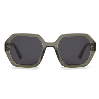 MCROONS Handmade Retro Square Acetate Sunglasses, UV400 TAC Lens, Unisex
