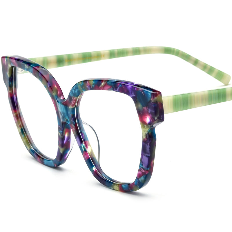 Retro Fashion Cat Eye Optical Frame Big Size - Multicolour - MCROONS