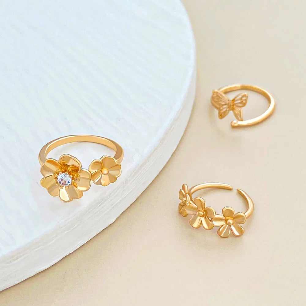 MCROONS gold fashion toe rings summer jewellery