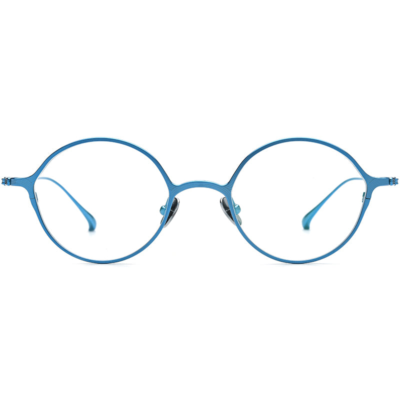 Pure Titanium Round Optical Glasses Frame - MCROONS - front view