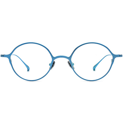 Pure Titanium Round Optical Glasses Frame - MCROONS - front view