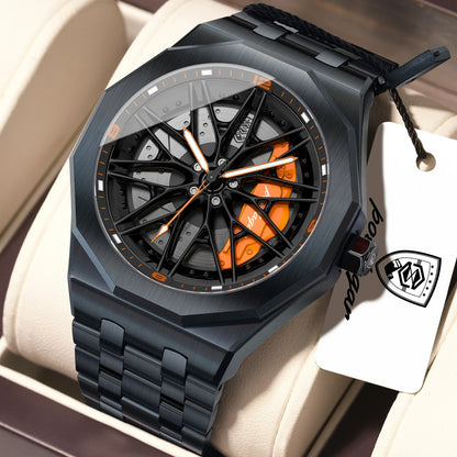 Poedagar 809 Men's Luxury Quartz Watch – Stainless Steel Band, Waterproof, Luminous