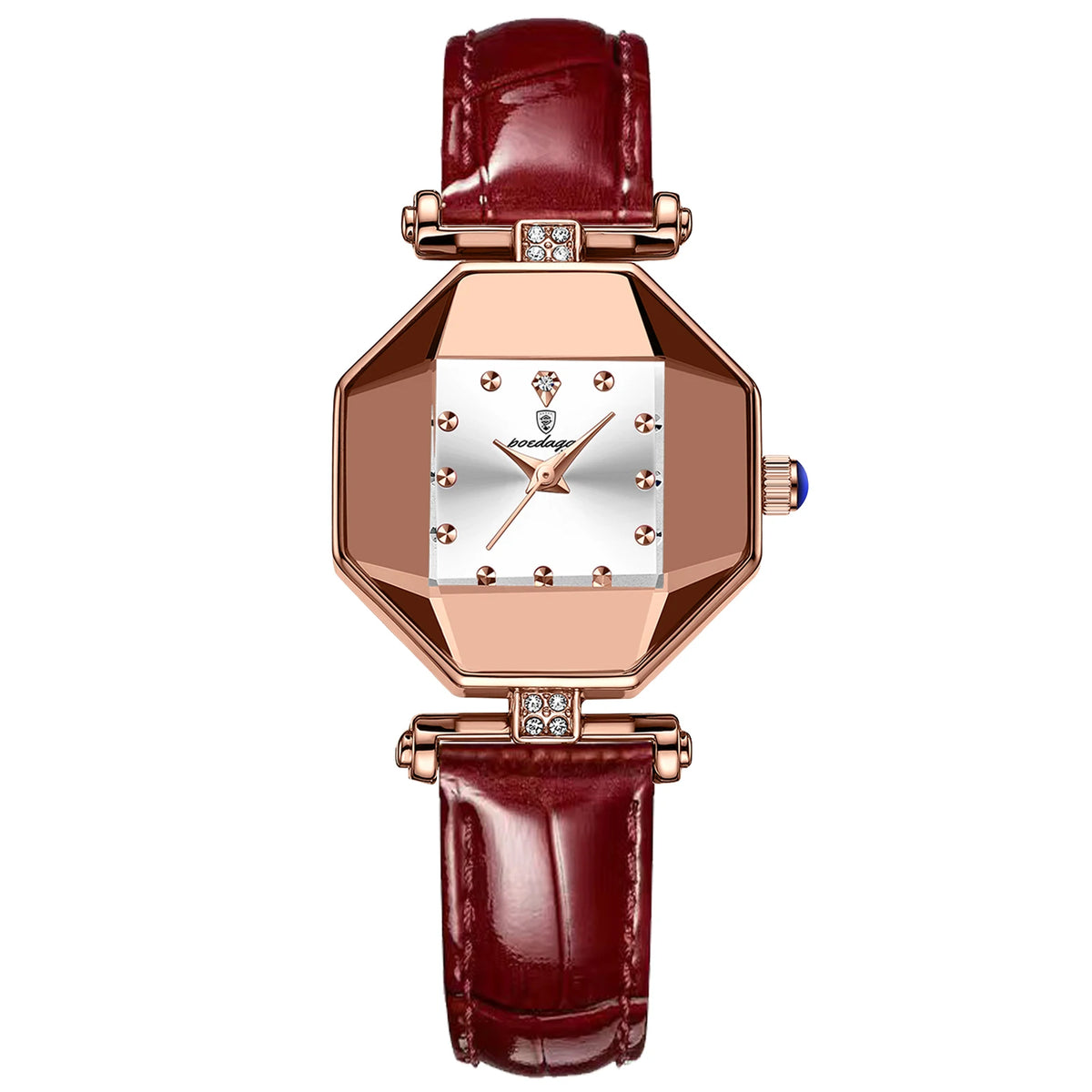Poedagar 368 Women's Luxury Quartz Watch – Leather Strap, Waterproof