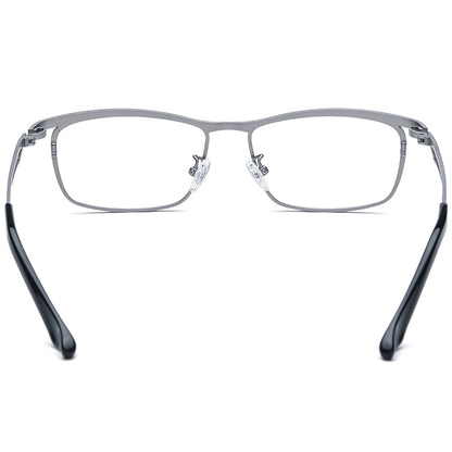 Square Titanium Optical Glasses Frame Japanese Style - MCROONS - back view