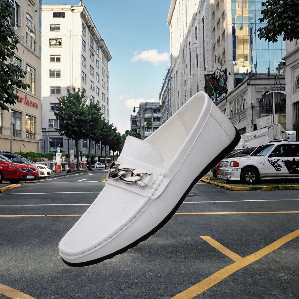 MCROONS men's smart casual shoes detail