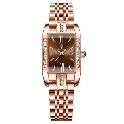 Poedagar 365 Women's Luxury Quartz Watch – Stainless Steel Band, Waterproof