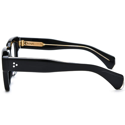 Bold Oversized Square Acetate Optical Glasses Frame - MCROONS - side view