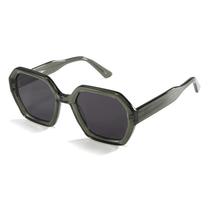 Retro heavy-frame square sunglasses - angled view