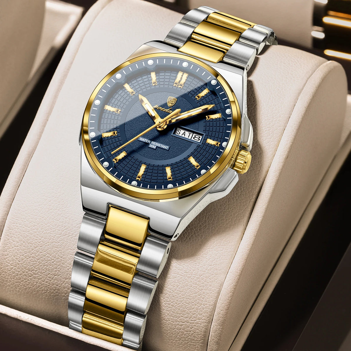 Poedagar 796 Women's Luxury Quartz Watch – Stainless Steel Band, Waterproof, Luminous, Date