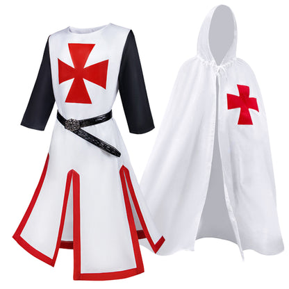 Medieval Templar Knight Halloween costume by MCROONS, featuring chainmail and knight armor for a historical look.