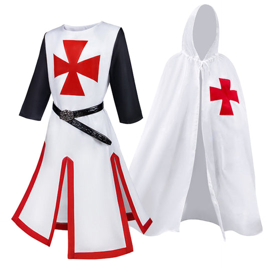 Medieval Templar Knight Halloween costume by MCROONS, featuring chainmail and knight armor for a historical look.