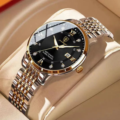 Poedagar 268 Women's Luxury Quartz Watch – Stainless Steel Band, Waterproof, Luminous, Date