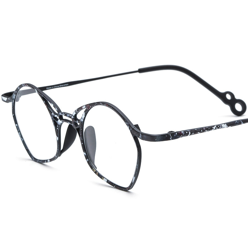 Titanium Butterfly Optical Glasses Frame Vintage - Black - MCROONS