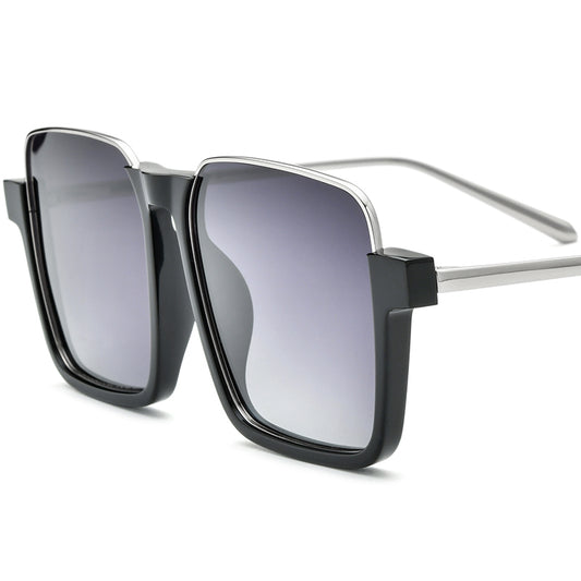 Acetate Square Sunglasses Gradient Lens - MCROONS - angle