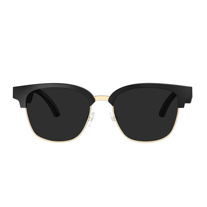 Gold frame black lenses