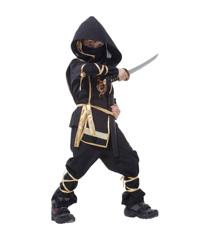 Little Ninja Warrior Boys Kids Halloween Costume - MCROONS front view