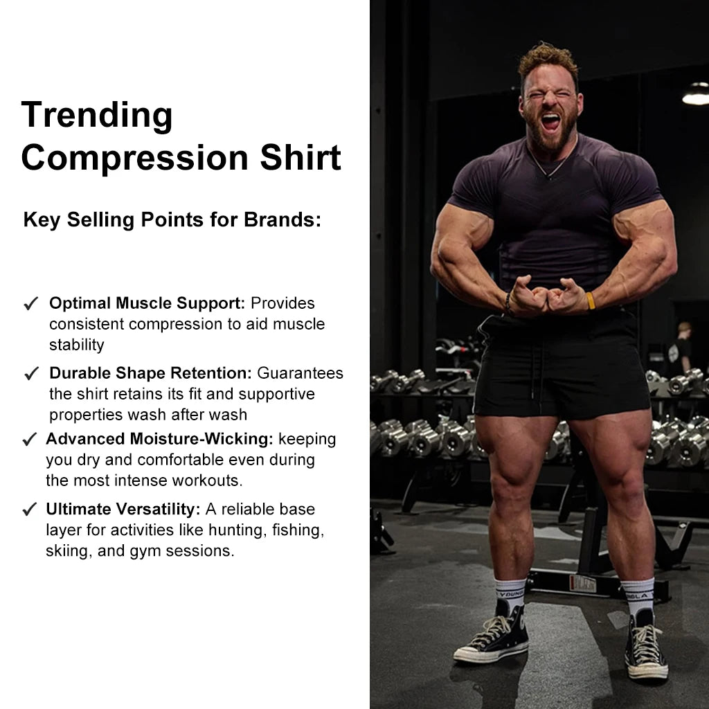 MCROONS men's sports training T-shirt