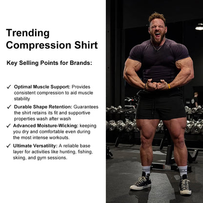 MCROONS men's sports training T-shirt