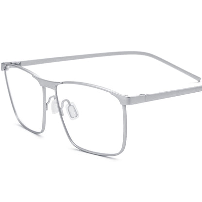 Titanium Square Optical Glasses Frame Lightweight - MCROONS - Silver
