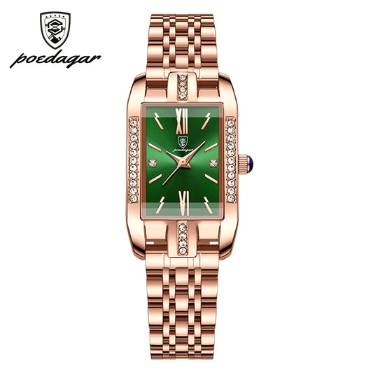 Poedagar 365 Women's Luxury Quartz Watch – Stainless Steel Band, Waterproof