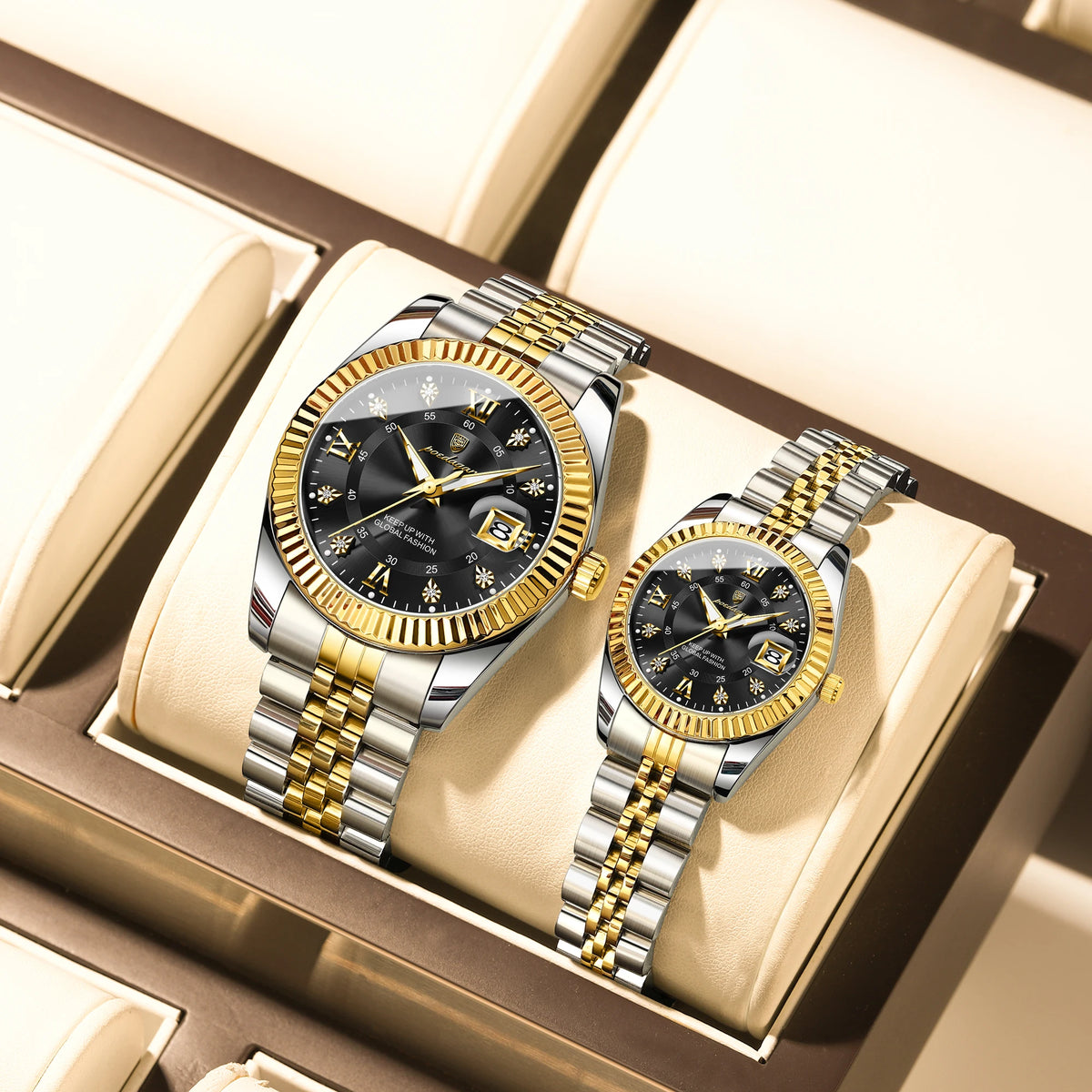 Poedagar CP910780 Women's Luxury Quartz Watch – Stainless Steel Band, Waterproof, Luminous, Date