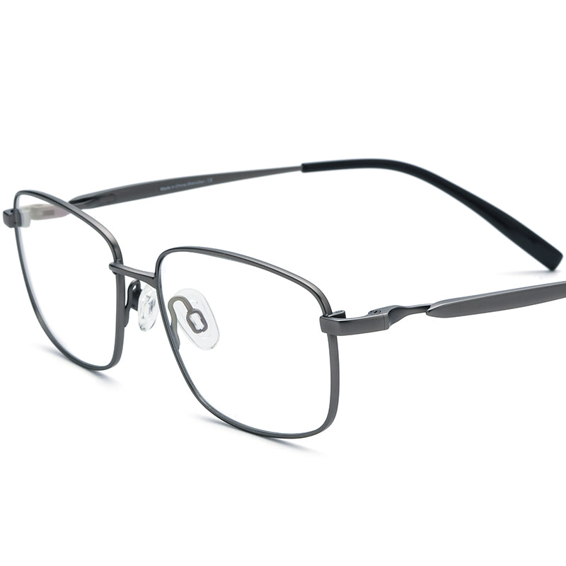 Pure Titanium Square Optical Glasses Frame - Gray - MCROONS