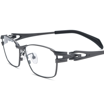 Pure Titanium Square Optical Glasses - Gray - MCROONS