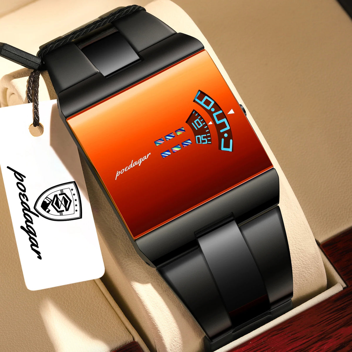 Poedagar 857 Men's Luxury Quartz Watch – Stainless Steel Band, Waterproof