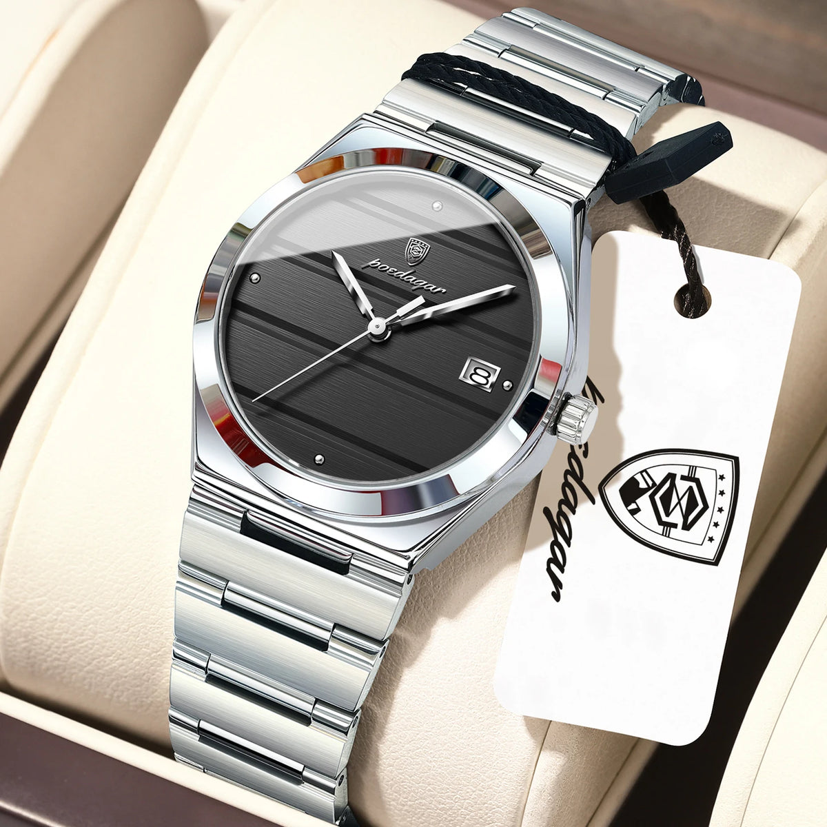 Poedagar 508 Women's Luxury Quartz Watch – Stainless Steel Band, Waterproof, Date