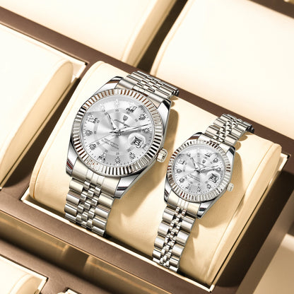 Poedagar CP910780 Women's Luxury Quartz Watch – Stainless Steel Band, Waterproof, Luminous, Date