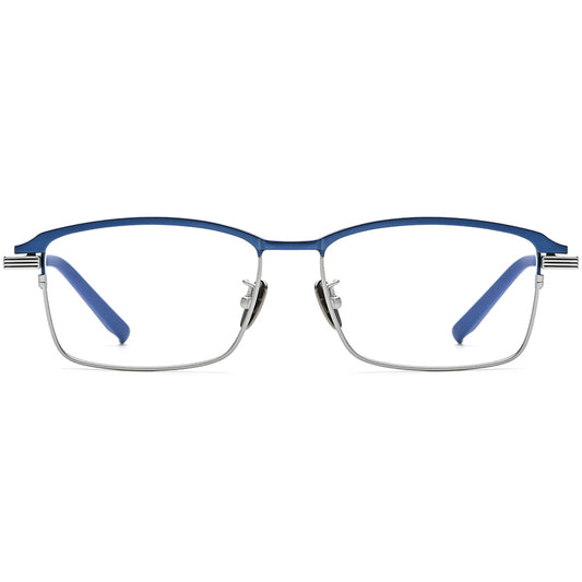 Half-Rim Square Titanium Optical Glasses Frame - MCROONS - front view