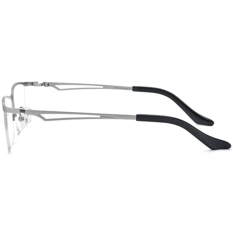 Half-Rim Square Titanium Optical Glasses Frame - MCROONS - side view