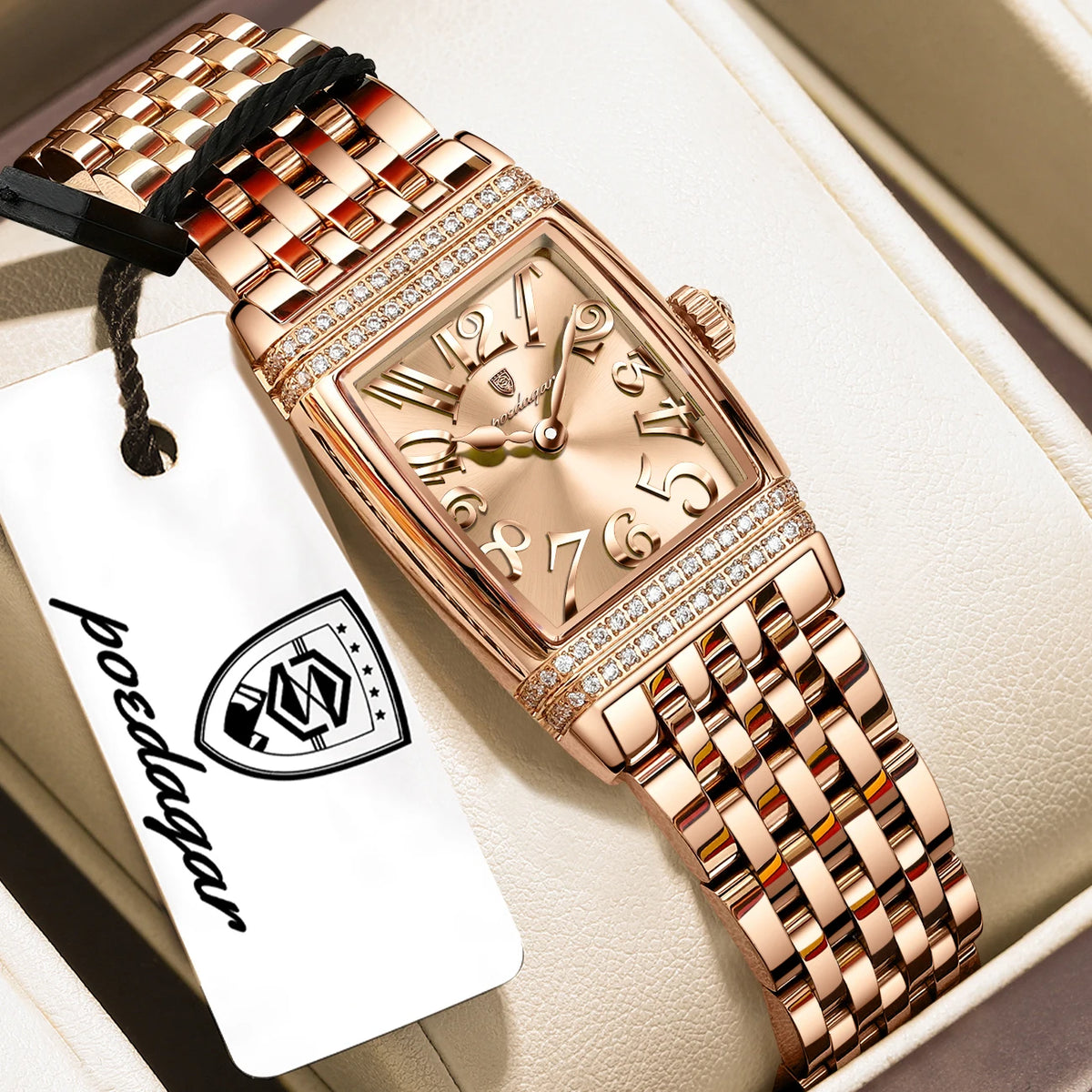 Poedagar 799 Women's Luxury Chronograph Quartz Watch – Stainless Steel Band, Waterproof