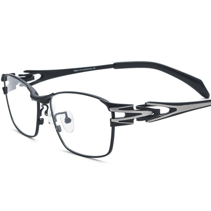 Pure Titanium Square Optical Glasses - Black - MCROONS