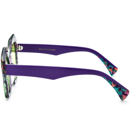 Oversized Cat Eye Acetate Polarized Sunglasses - MCROONS - back view