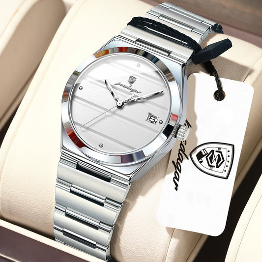 Poedagar 508 Women's Luxury Quartz Watch – Stainless Steel Band, Waterproof, Date