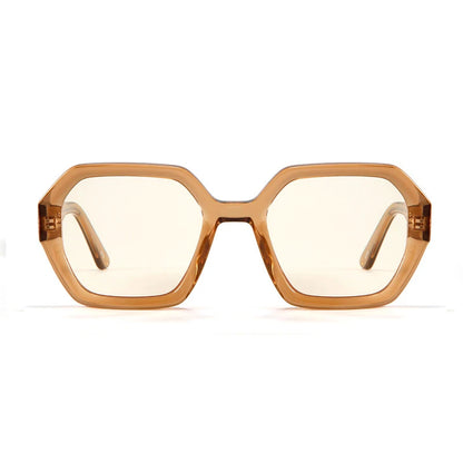 MCROONS Handmade Retro Square Acetate Sunglasses, UV400 TAC Lens, Unisex