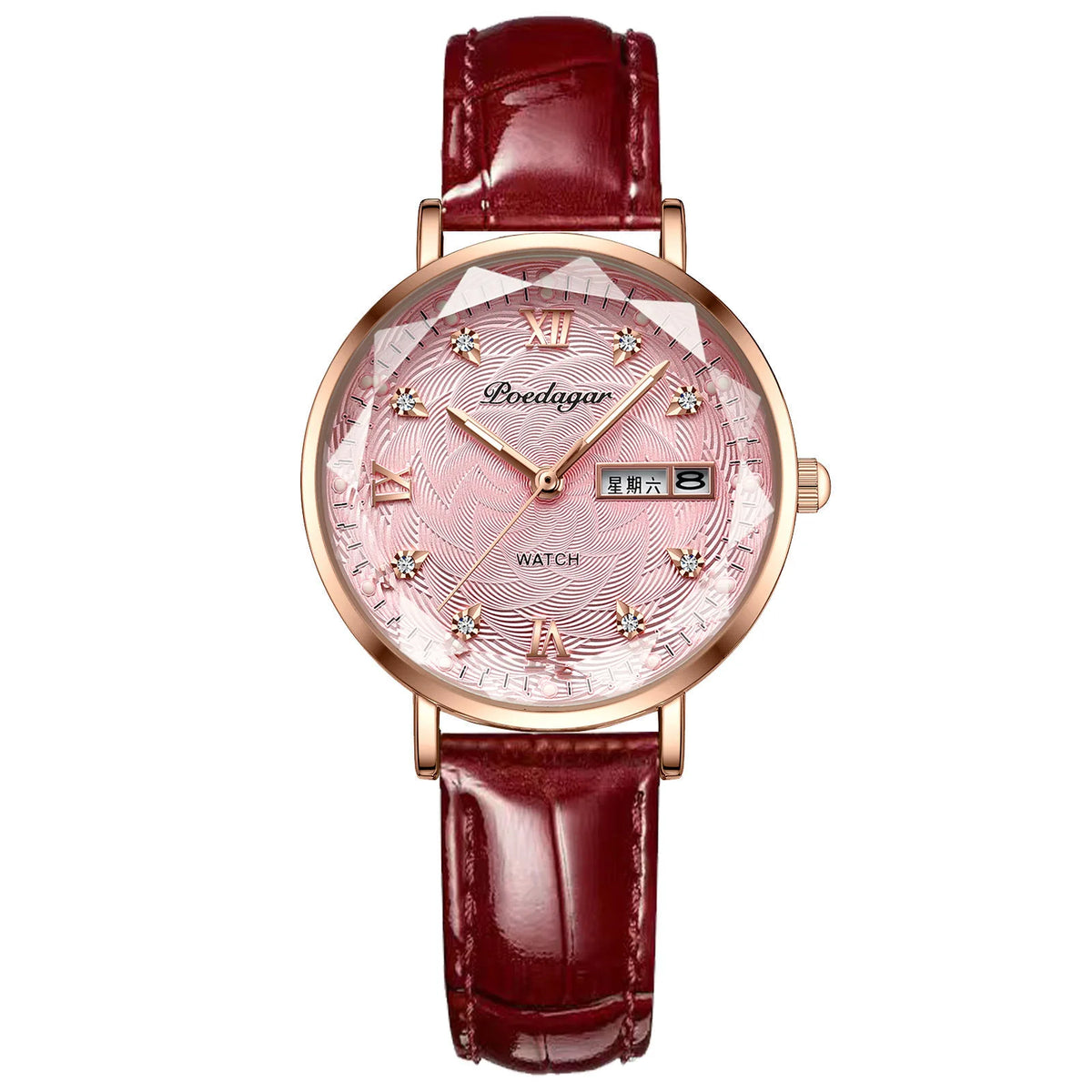 Poedagar 3012 Women's Luxury Quartz Watch – Stainless Steel Band, Waterproof, Date