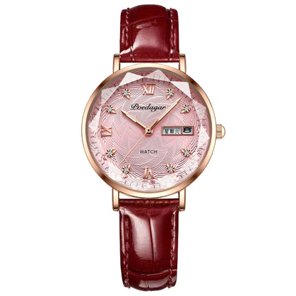 Poedagar 3012 Women's Luxury Quartz Watch – Stainless Steel Band, Waterproof, Date