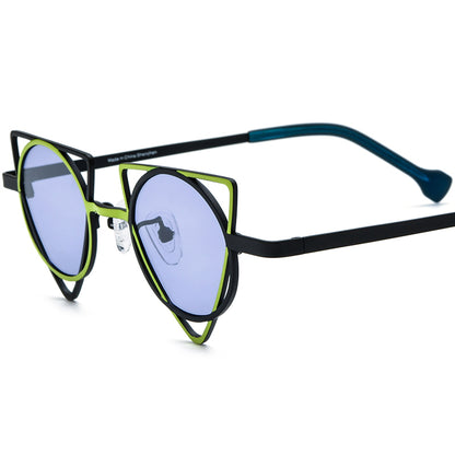 Asymmetric Titanium Polarised Sunglasses Fashion - Yellow Black - MCROONS
