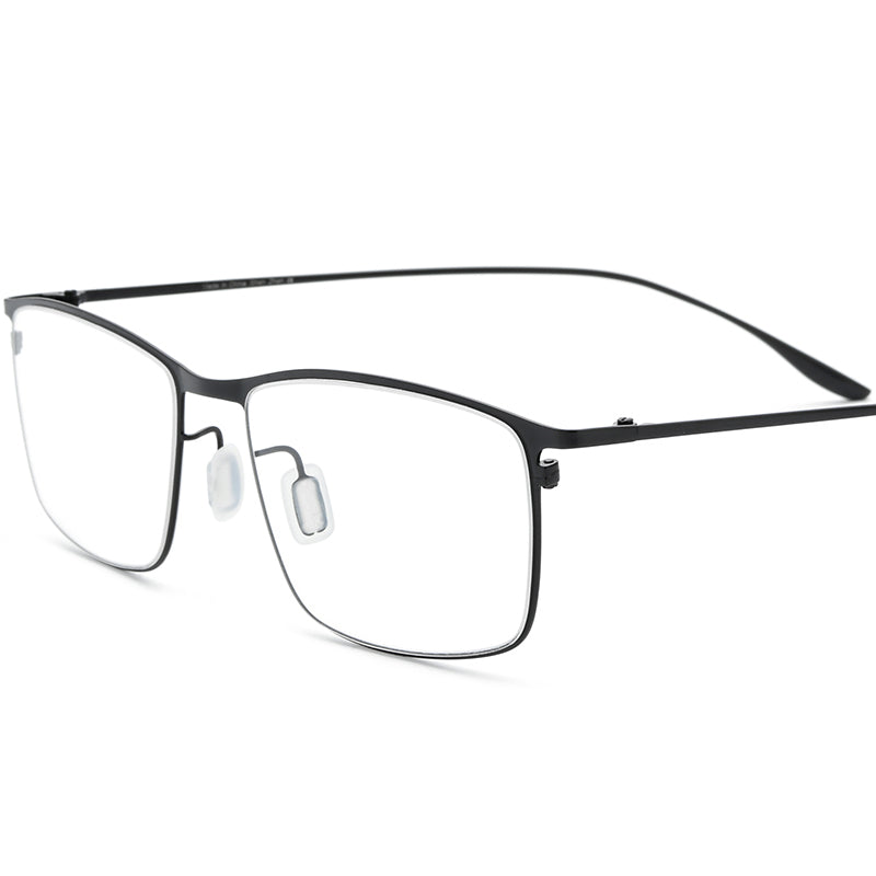 Titanium Alloy Square Optical Glasses Frame Designer - Black - MCROONS