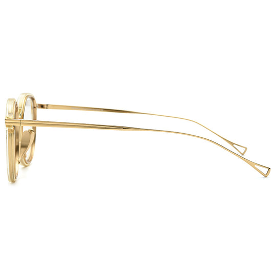 Round Acetate Titanium Optical Glasses Frame - MCROONS - side view